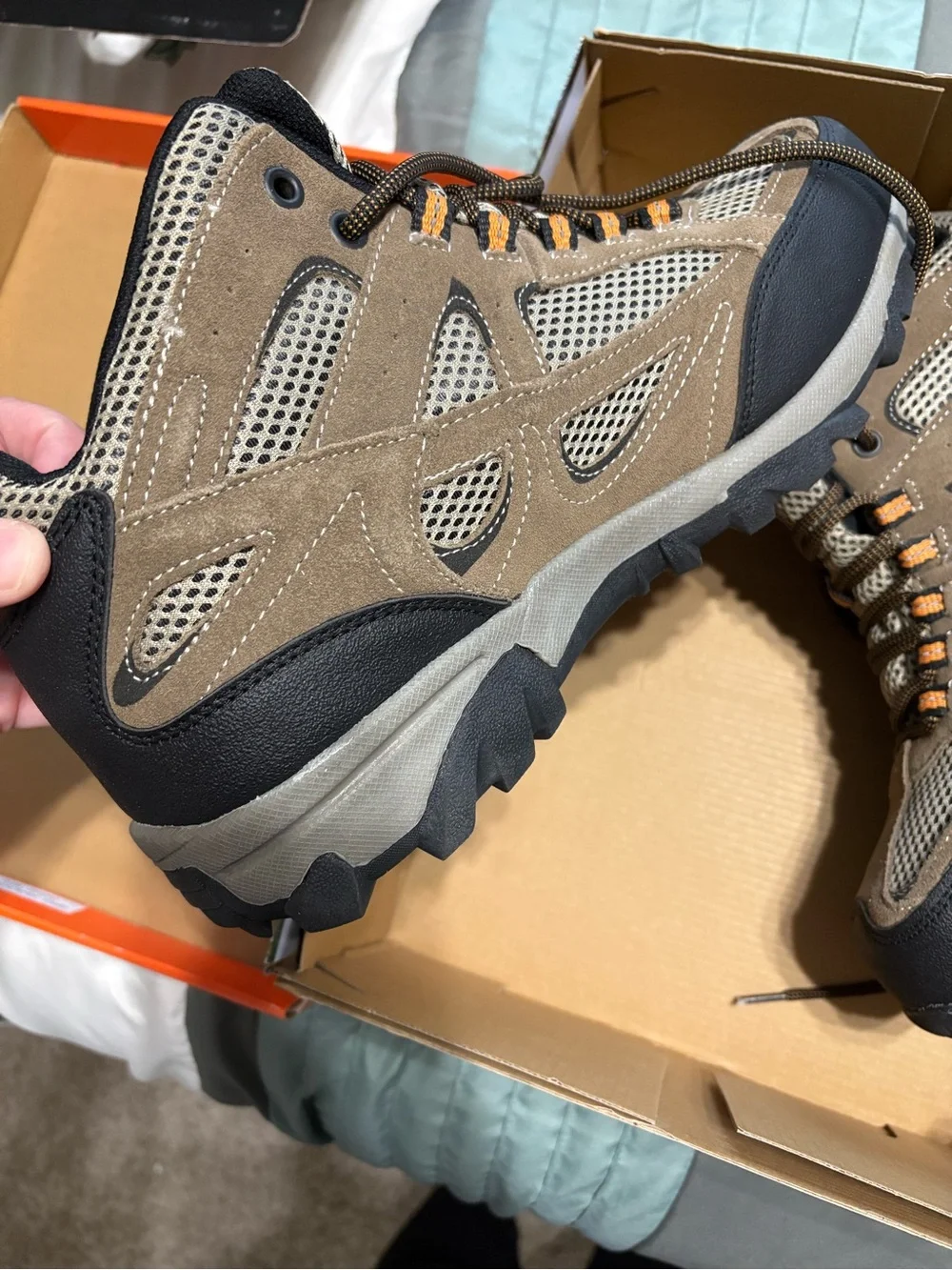 Ozark Trail Brown and Black Men's Hiking Boots